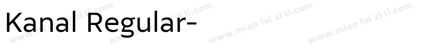 Kanal Regular字体转换